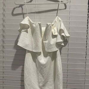 Elegant White Off-Shoulder Dress